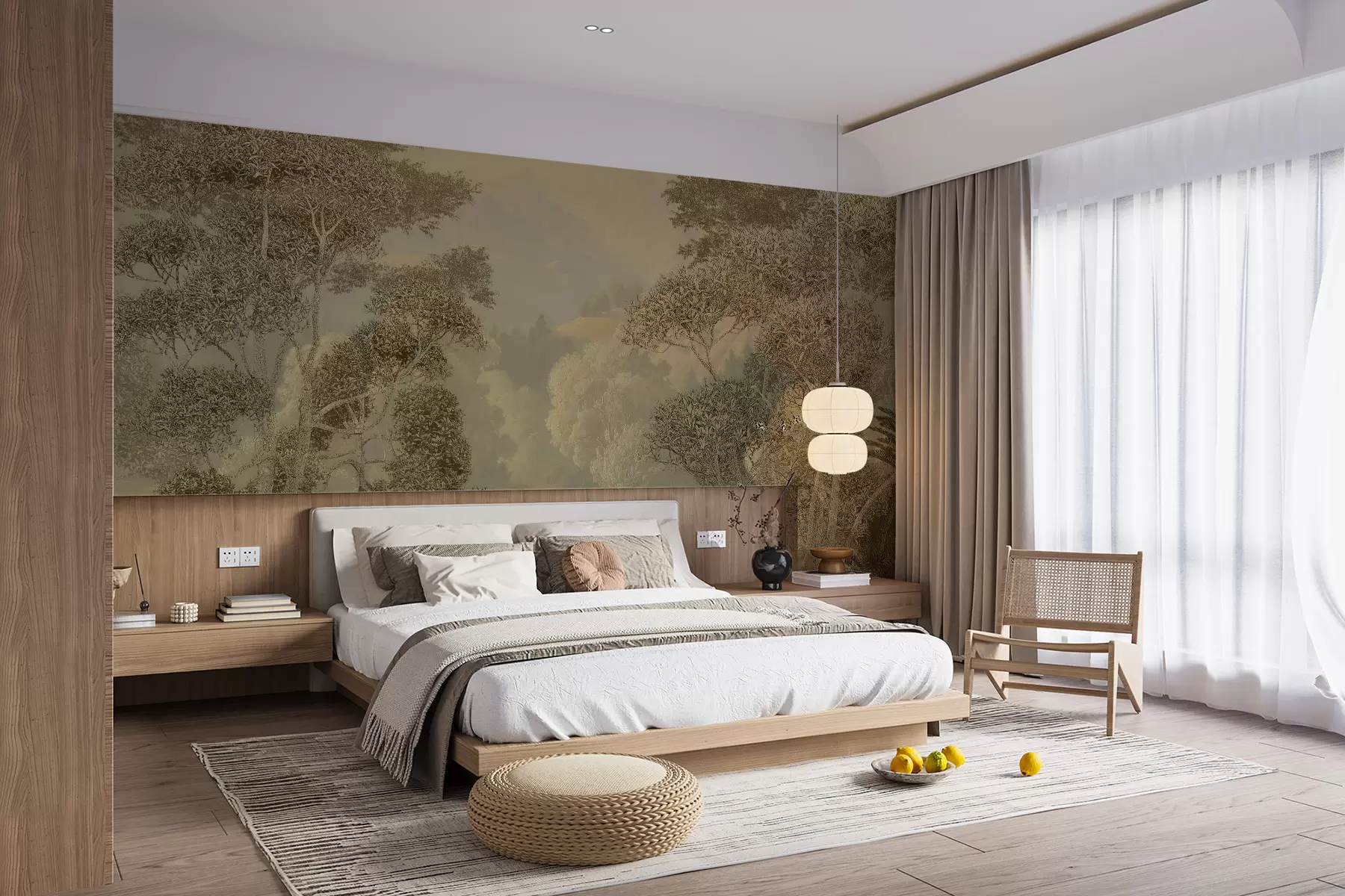 wall murals Тропска шума у ​​смеђим тоновима u97403