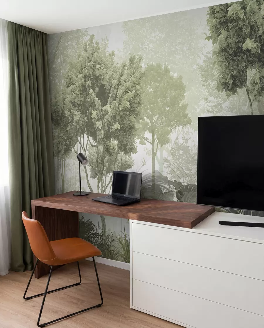 wall murals Ујутро у дубини шуме u97409