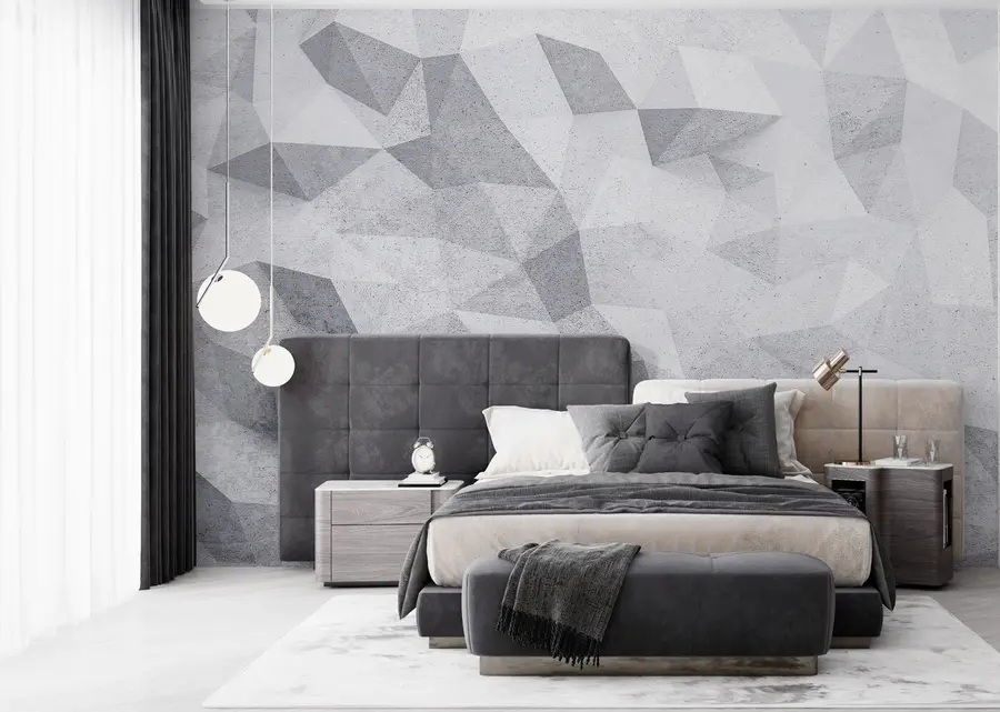 wall murals Сажетак 3Д полигони Грунге Лофт u97336