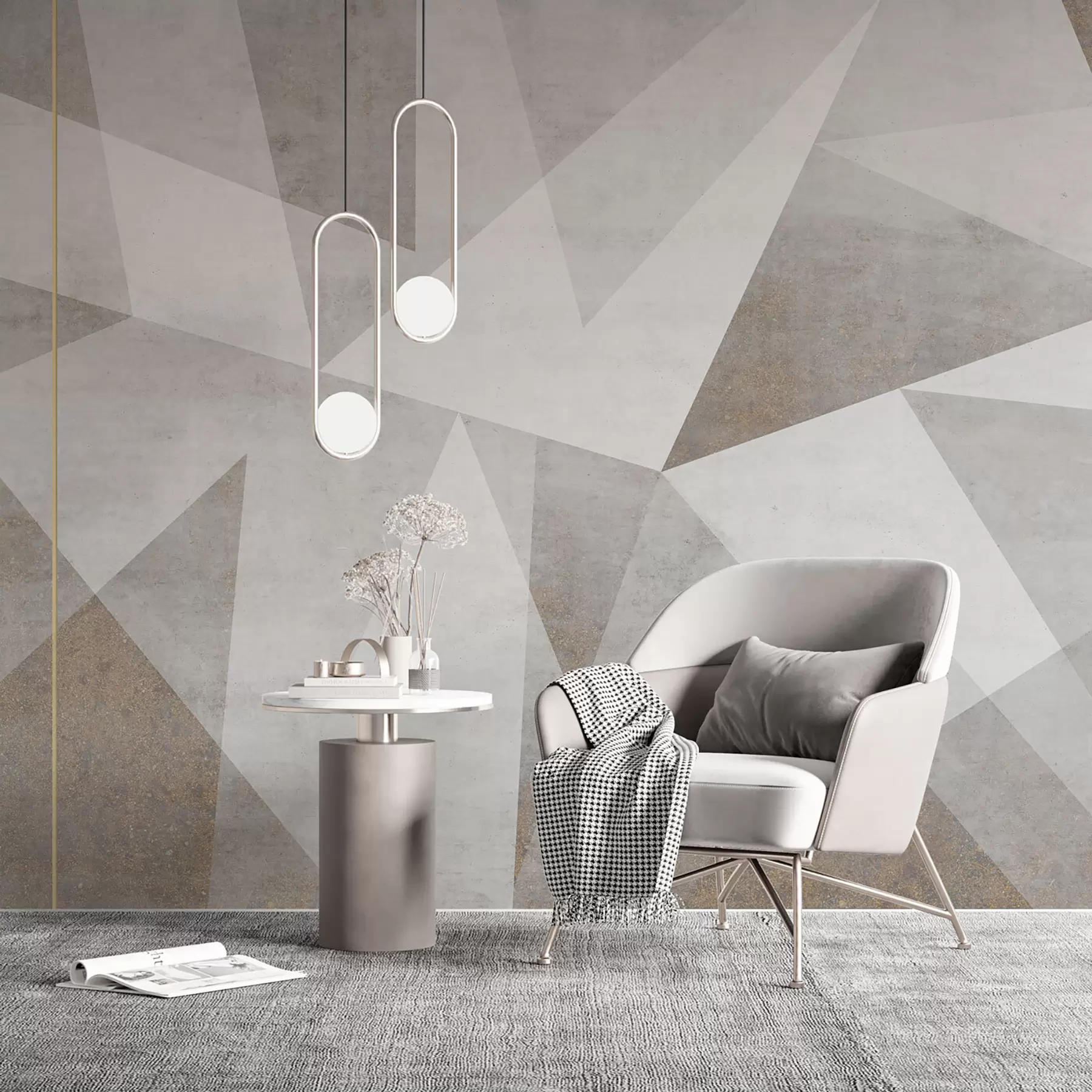 wall murals Херметијски троуглови са линијама u97345