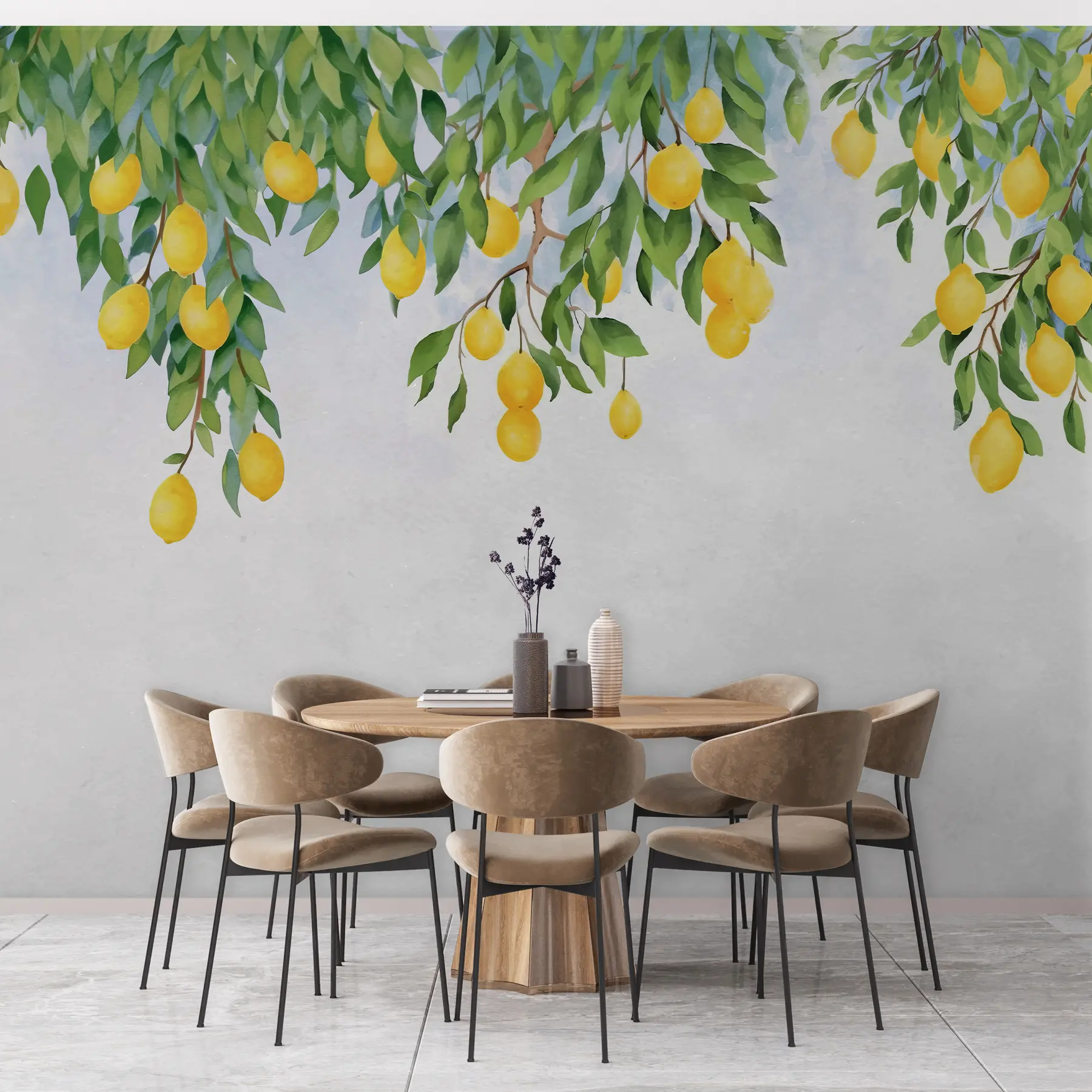 wall murals Акварелне гране лимуна u97593