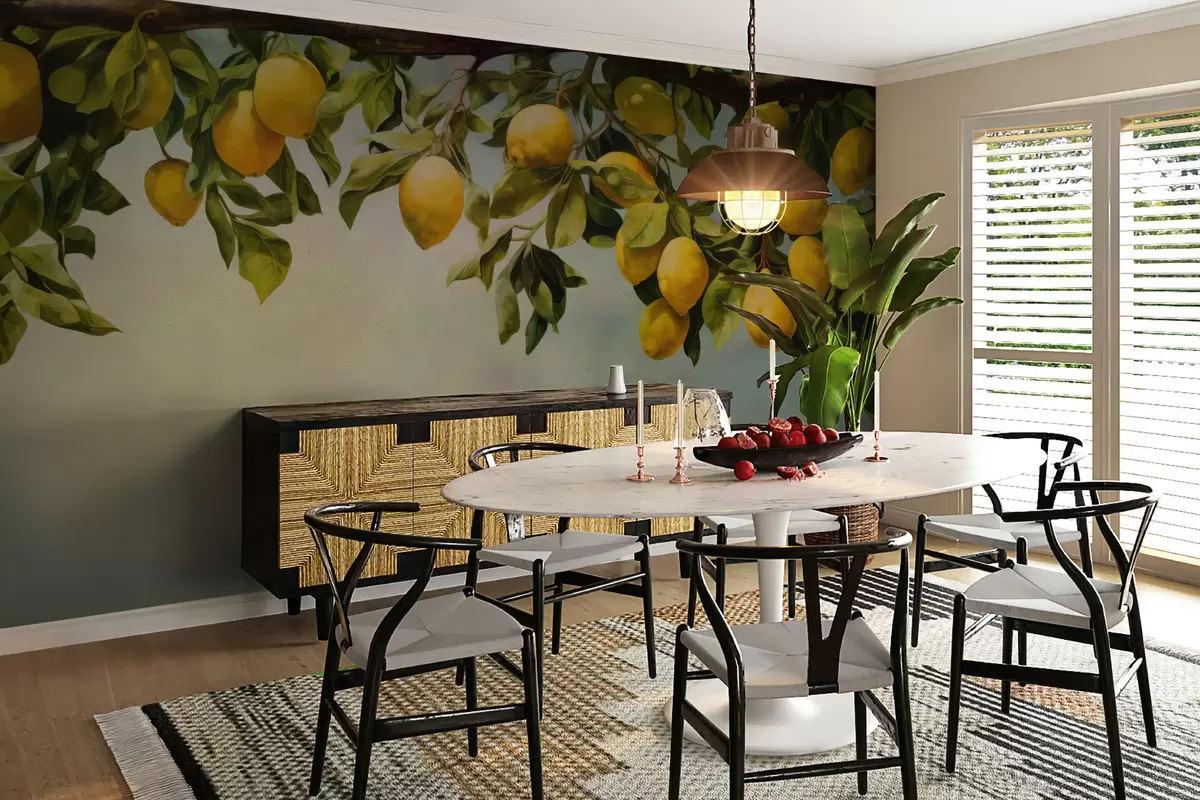 wall murals Винтаге лимунска грана дрвећа u97600