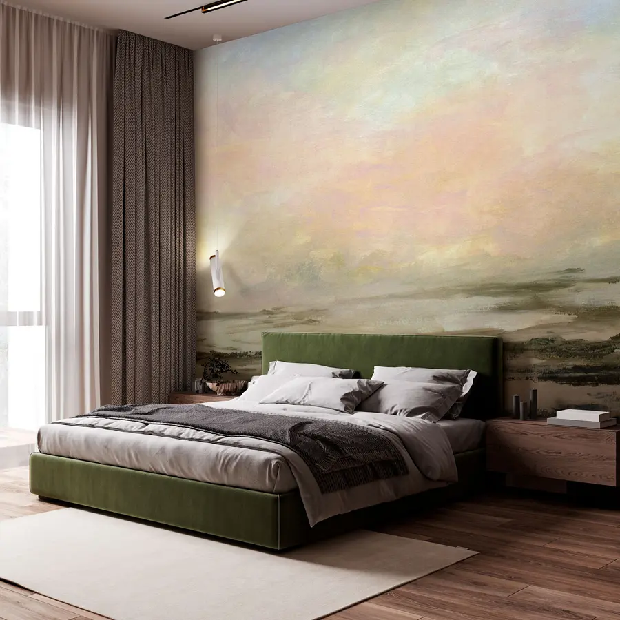 wall murals Залазак сунца на тропској плажи стилски минимализам и поткровље u97451