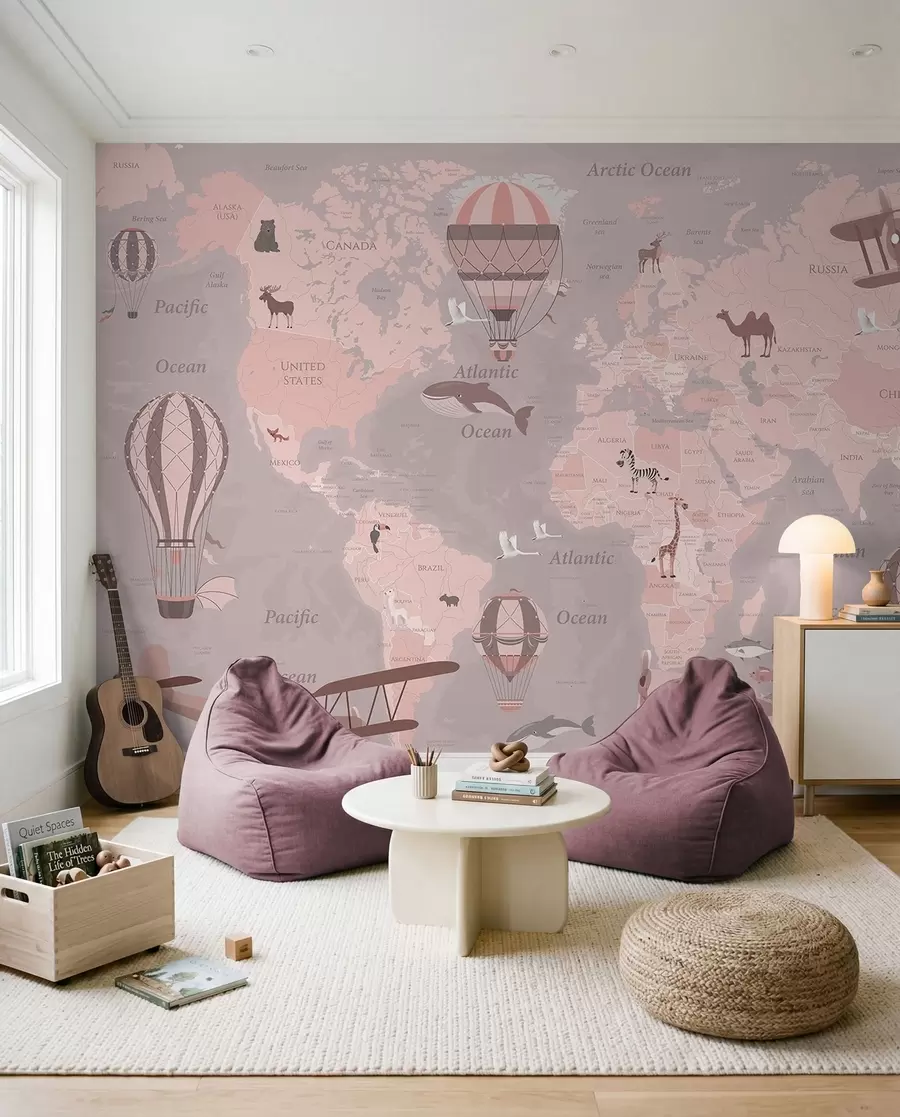 wall murals Ružičasti letovi na engleskom u36066v6
