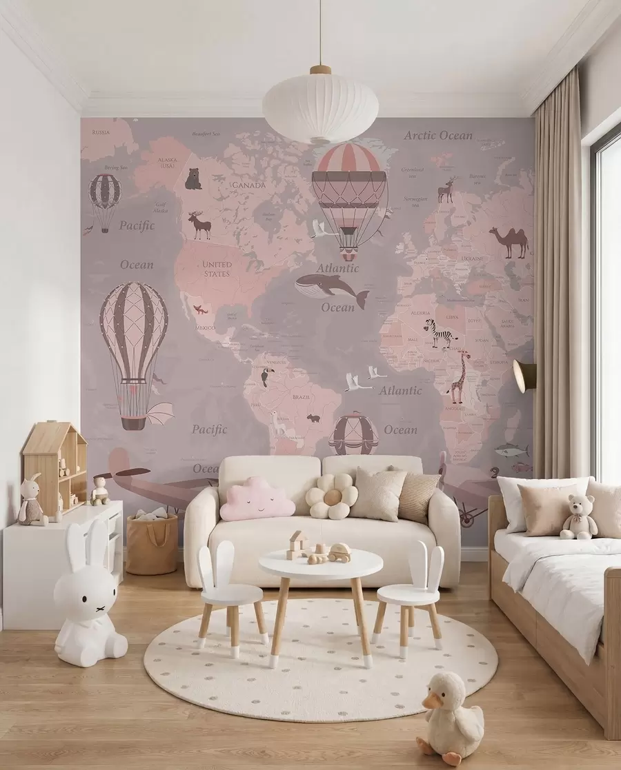 wall murals Ružičasti letovi na engleskom u36066v6