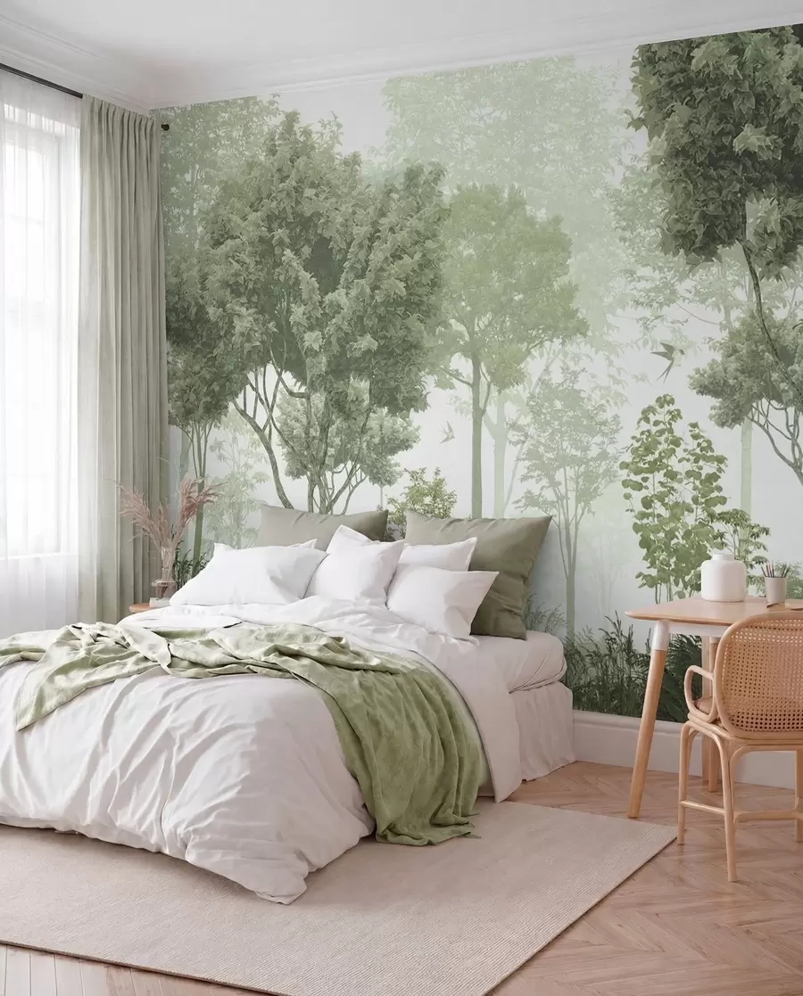 wall murals Šumska čistina u zelenom u72134v2
