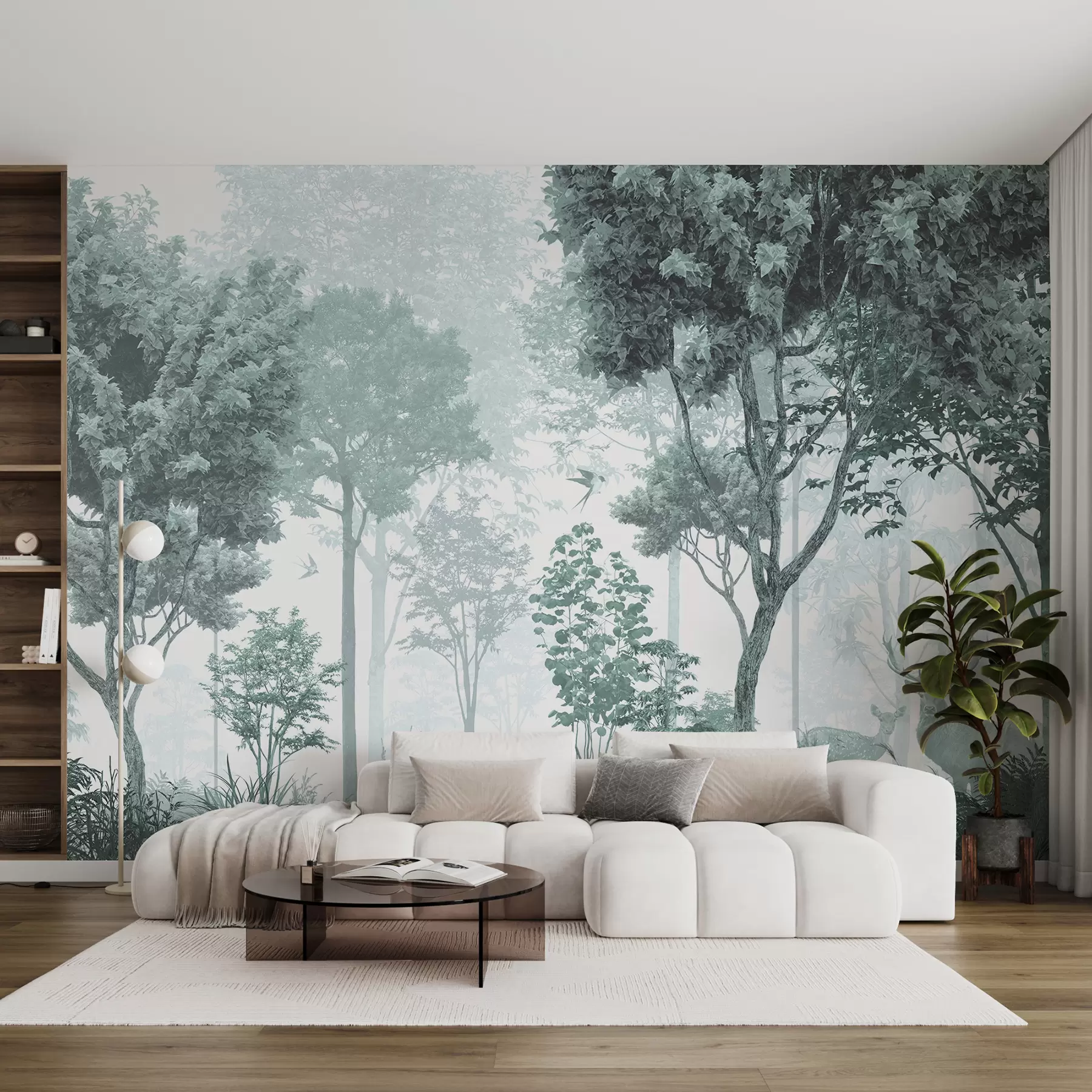 wall murals Чаробна шума тиркизне боје u72134v3