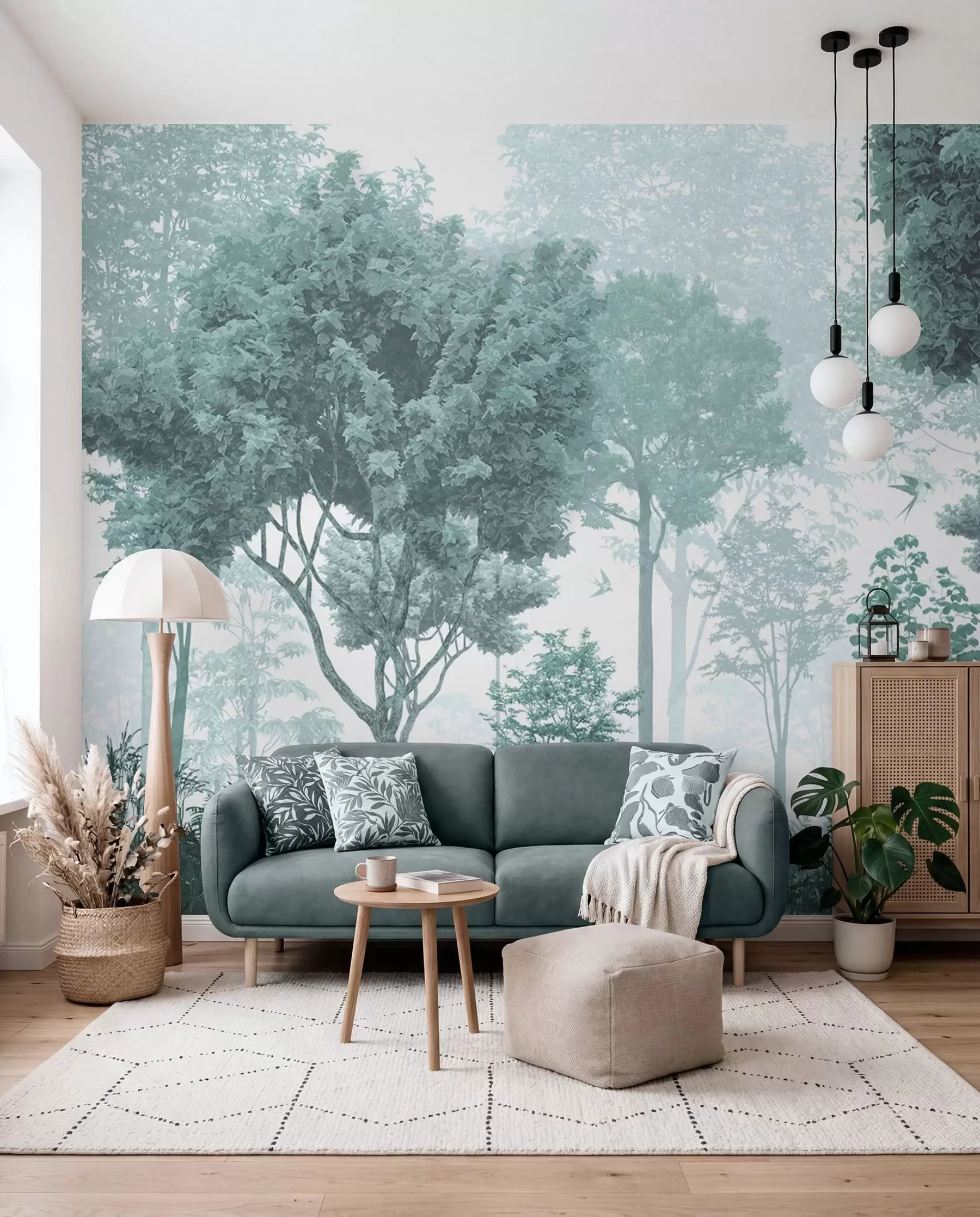 wall murals Чаробна шума тиркизне боје u72134v3