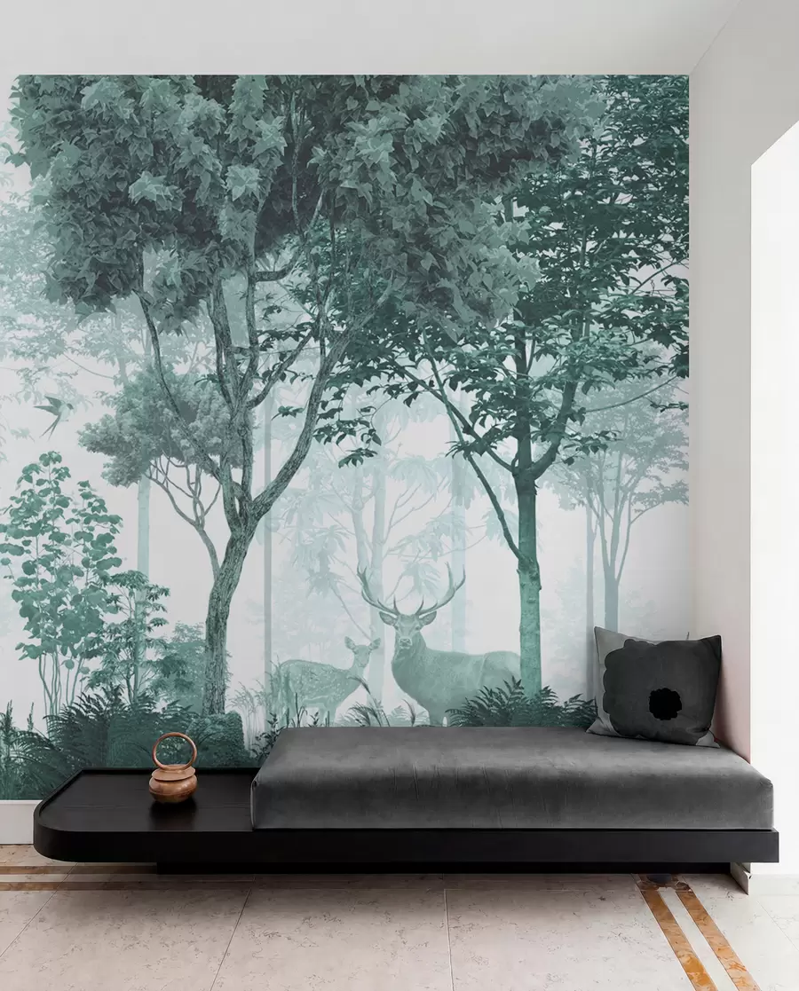 wall murals Чаробна шума тиркизне боје u72134v3