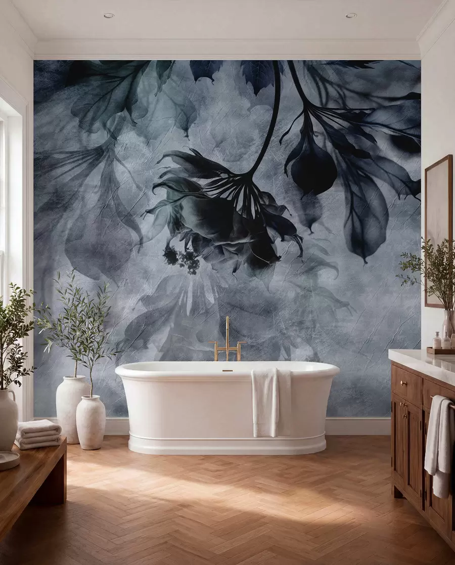 wall murals Нежне прозирне гране у плавој боји u93927v1