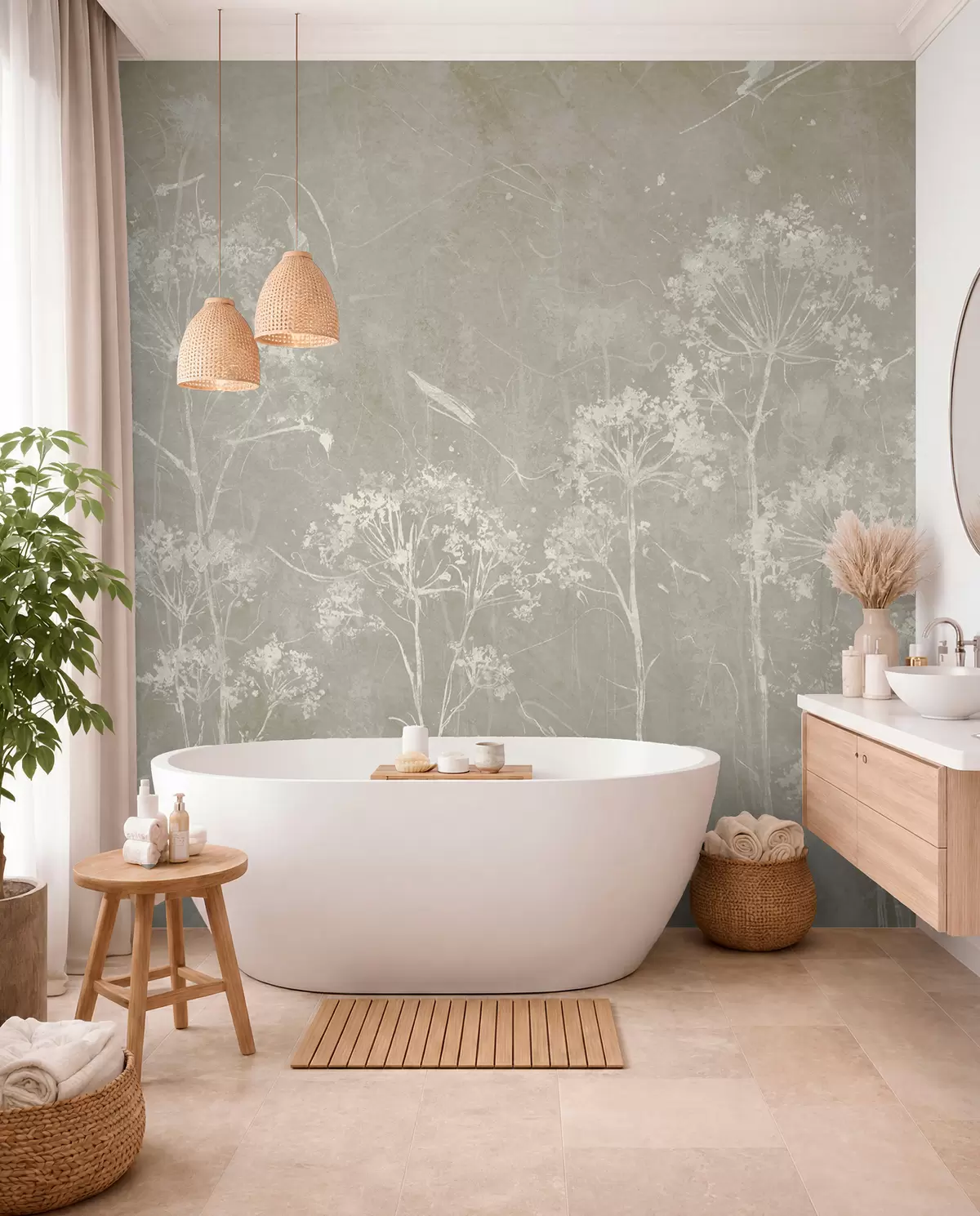 wall murals Livada na postaranoj sivoj u96551v2