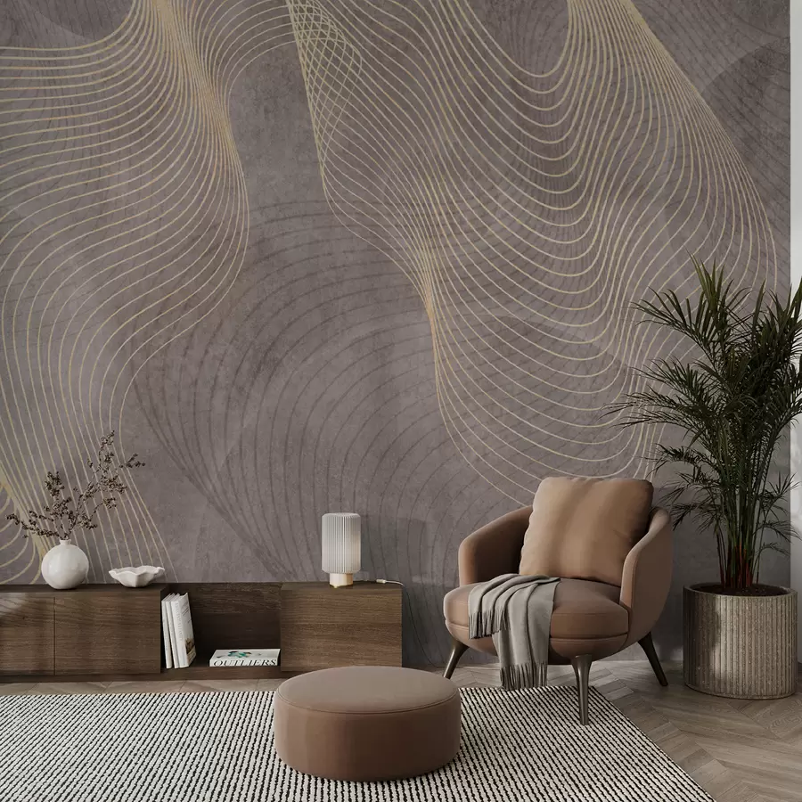 wall murals Таласасте линије у песку и беж u97469