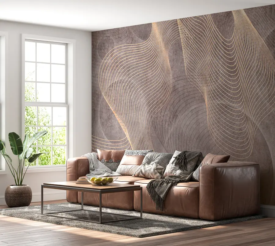 wall murals Таласасте линије у песку и беж u97469