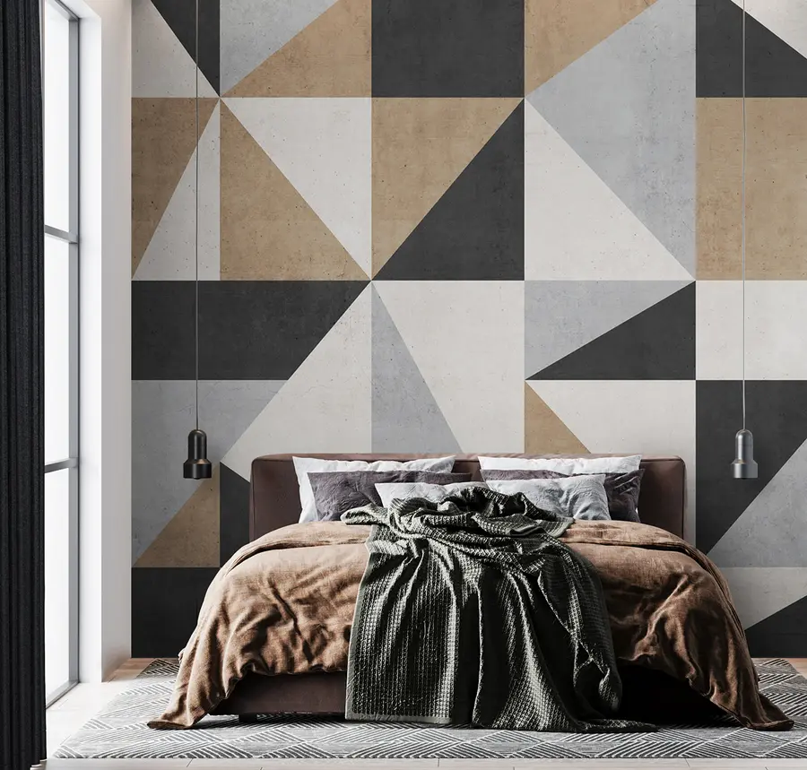 wall murals Геометријска апстракција на бетонском зиду u97643