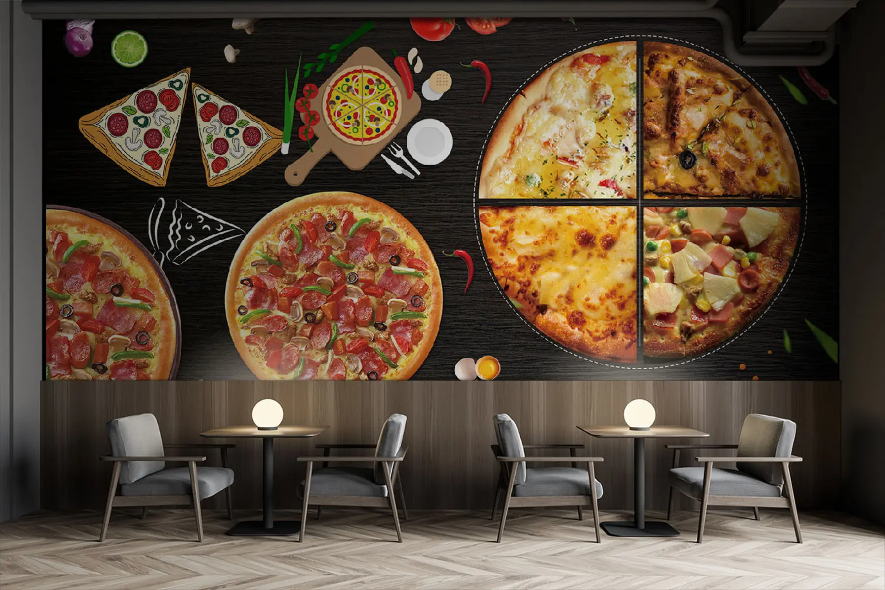 wall murals Пизза u97436