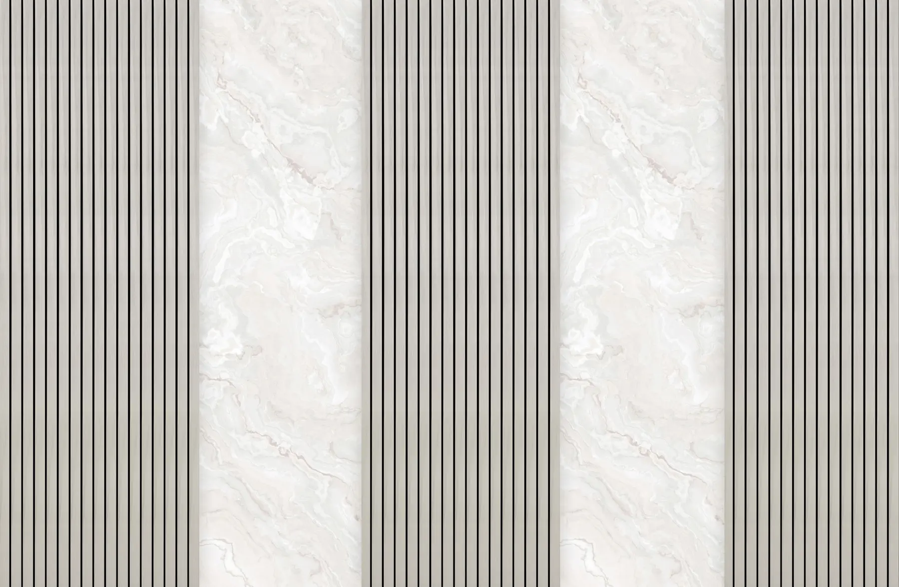 wall murals Дрвене летвице са мермером u97465