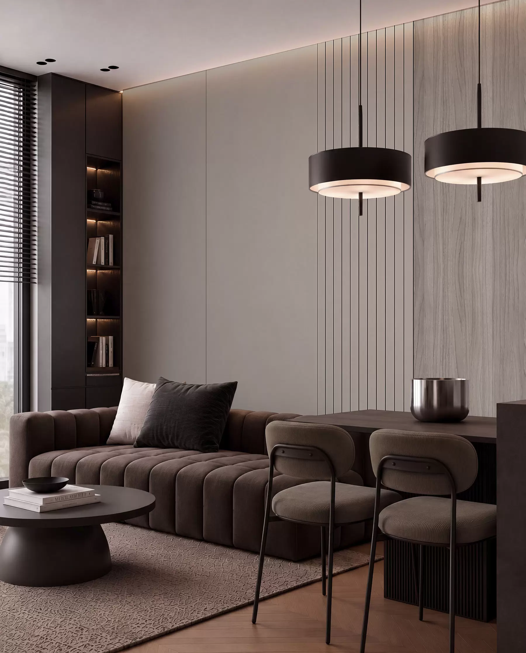 wall murals Fine drvene linije u97549