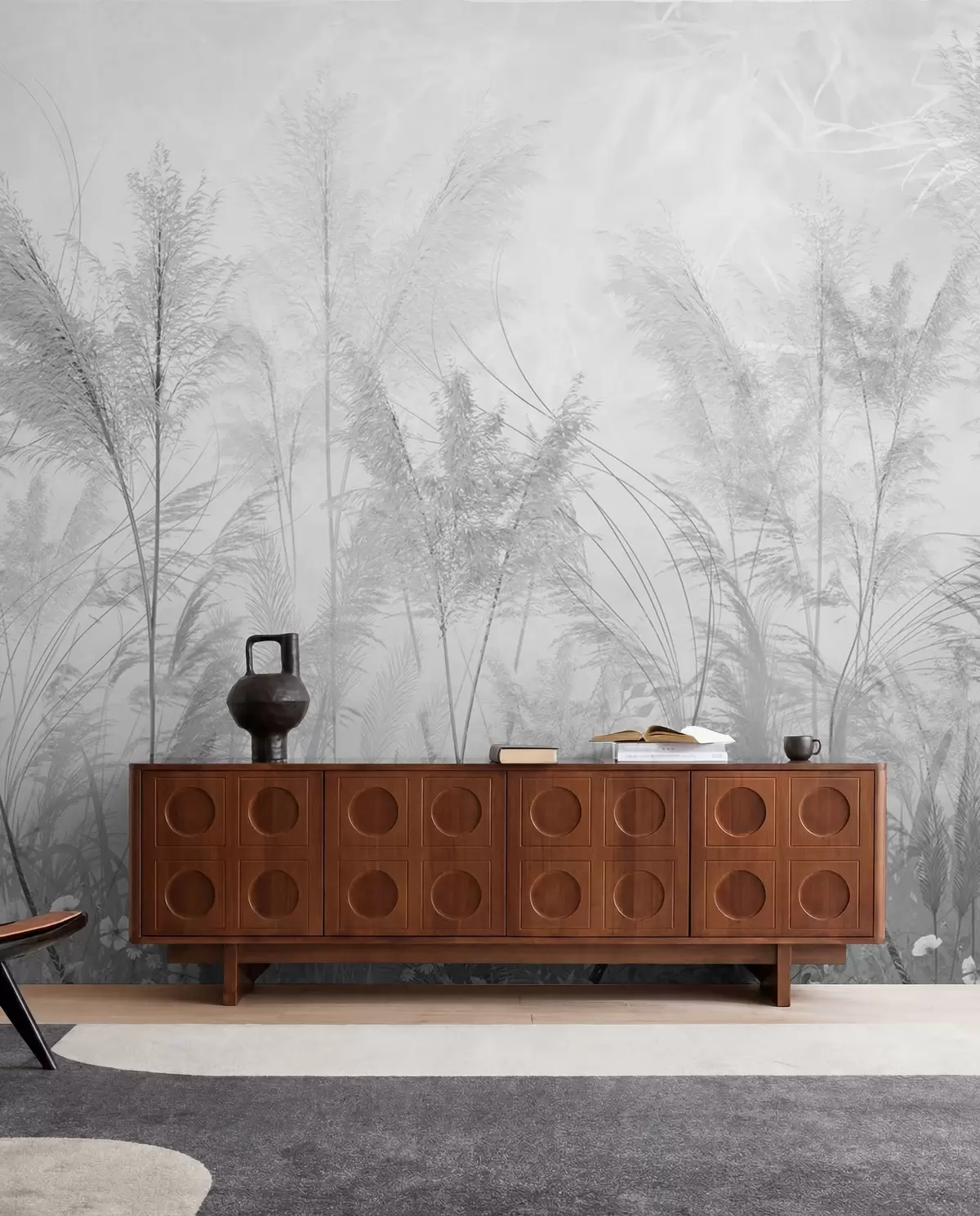 wall murals Livada u srebrnoj izmaglici u93903v4