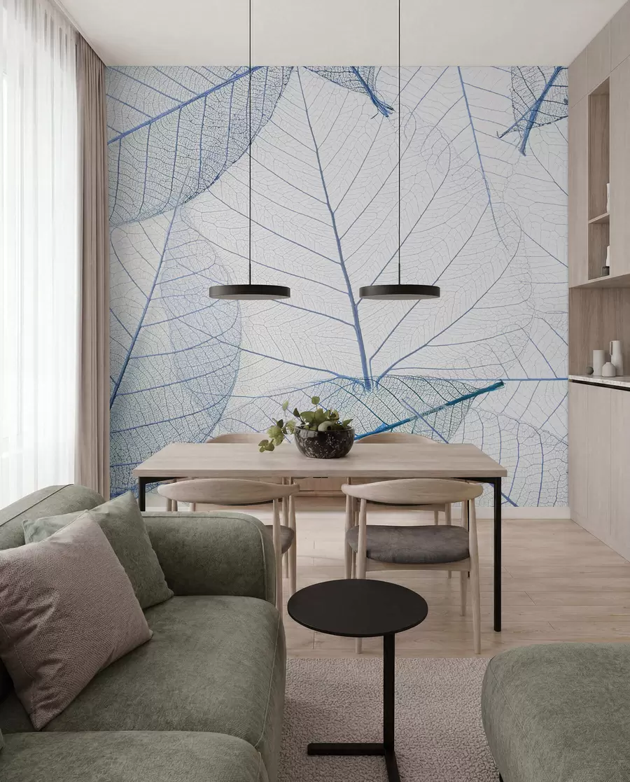 wall murals Провидни листови плаве боје u24439v1