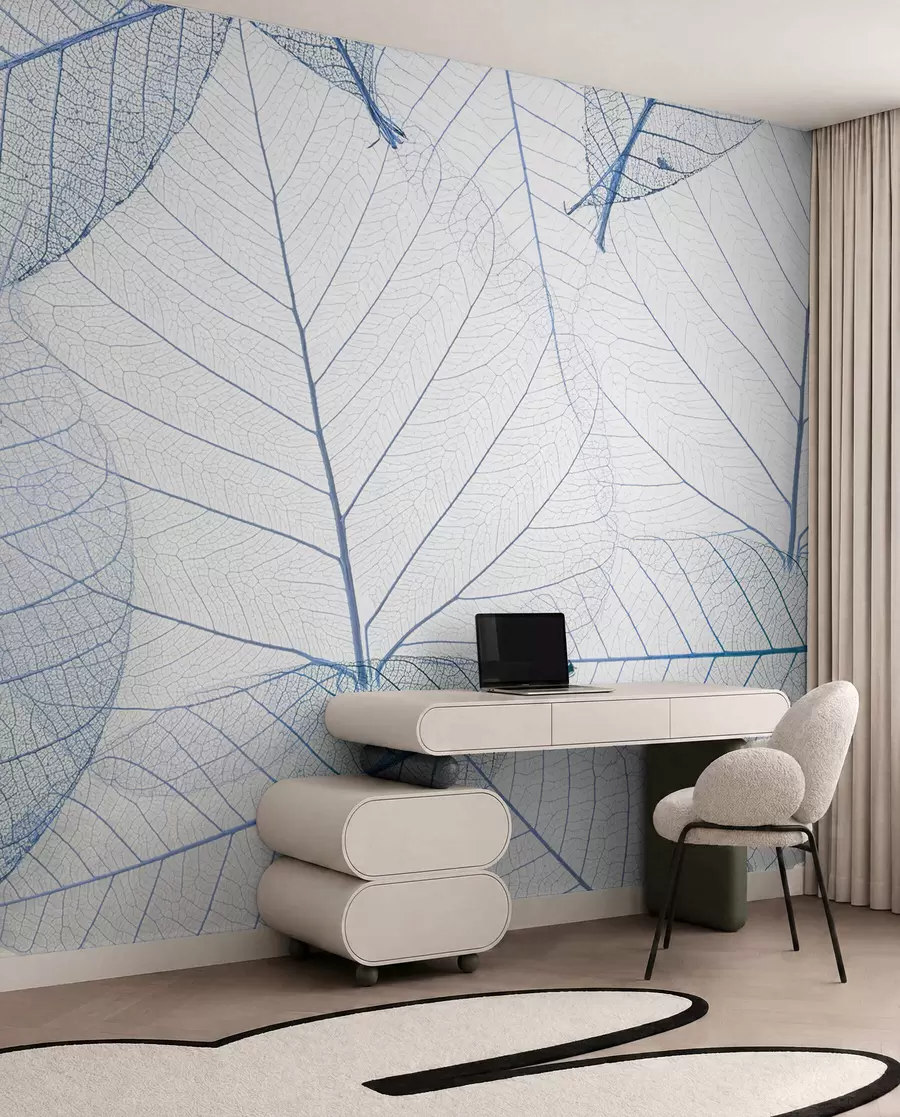 wall murals Провидни листови плаве боје u24439v1