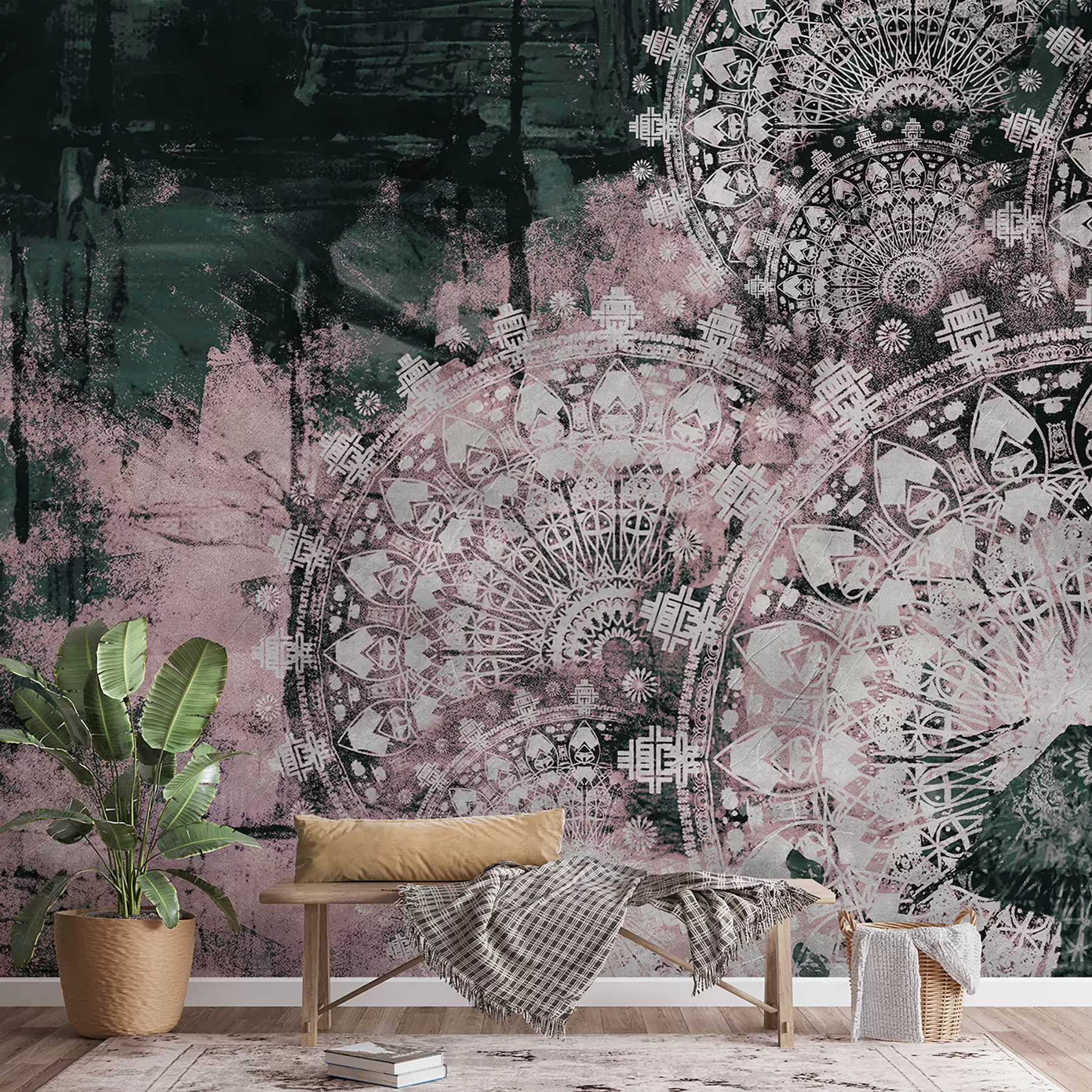 wall murals Винтаге мандала у ружичастим бојама u93958v2