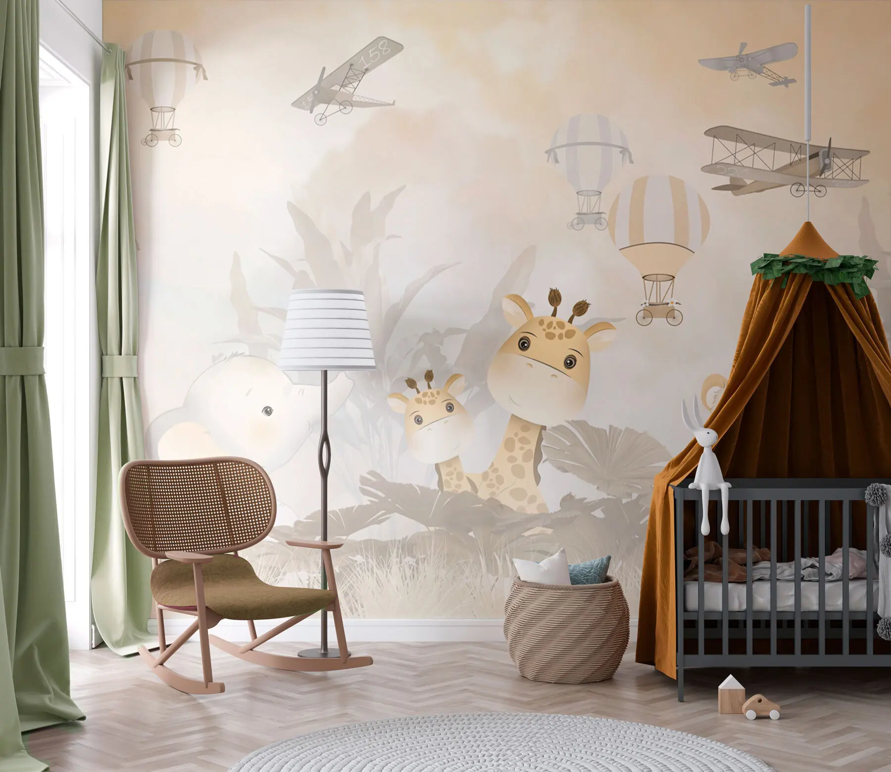 wall murals Слатке тапете са животињама за дечију собу u98166