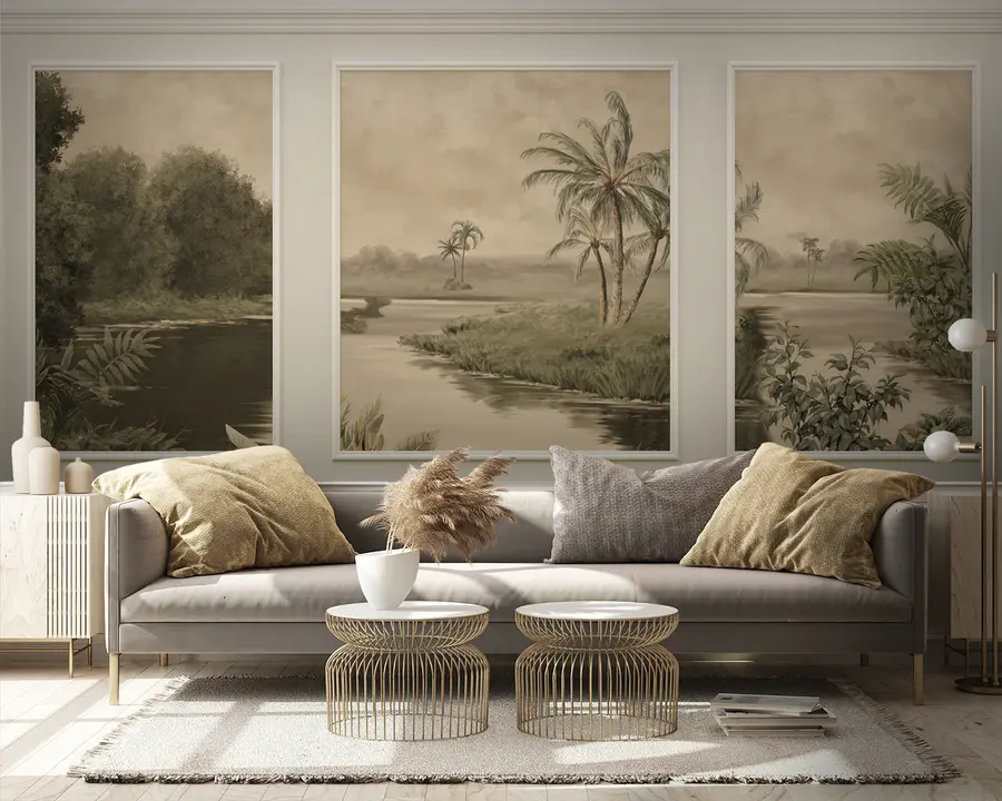 wall murals Калуповање са пејзажом u98243