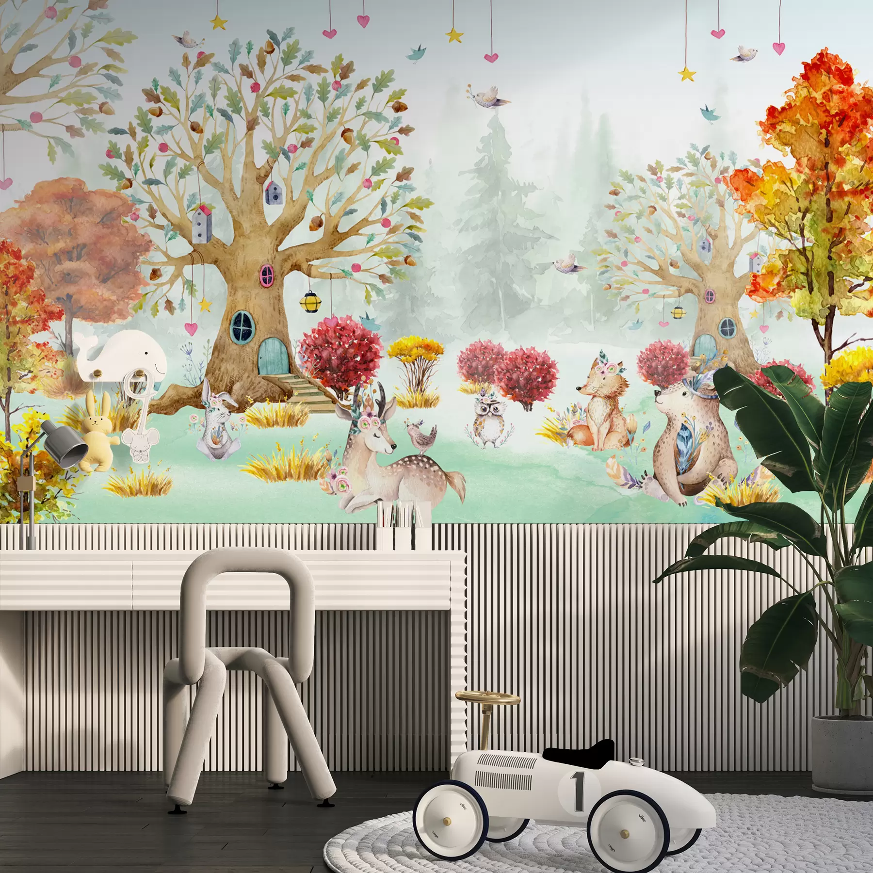 wall murals Шума са животињама u98499