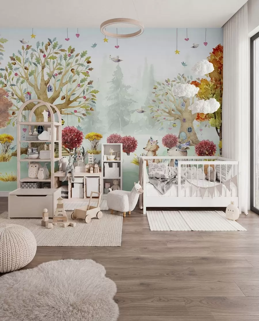 wall murals Шума са животињама u98499