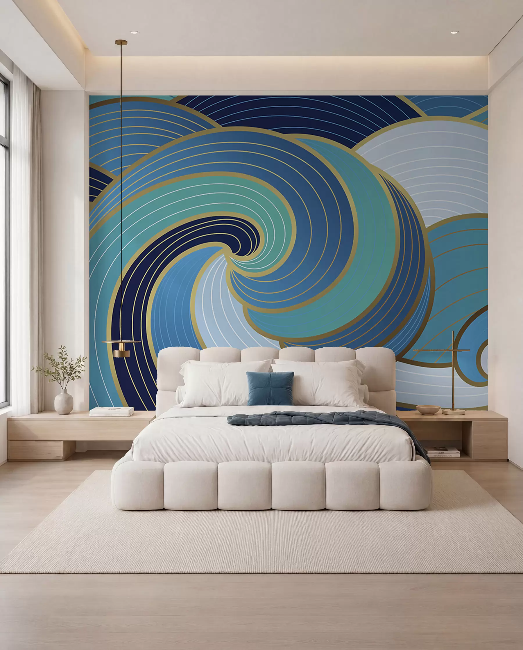 wall murals Ritam plavih talasa u98590