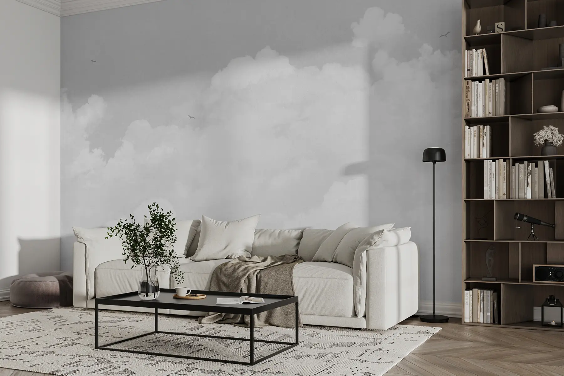 wall murals Винтаге облаци сиво небо u96783v4