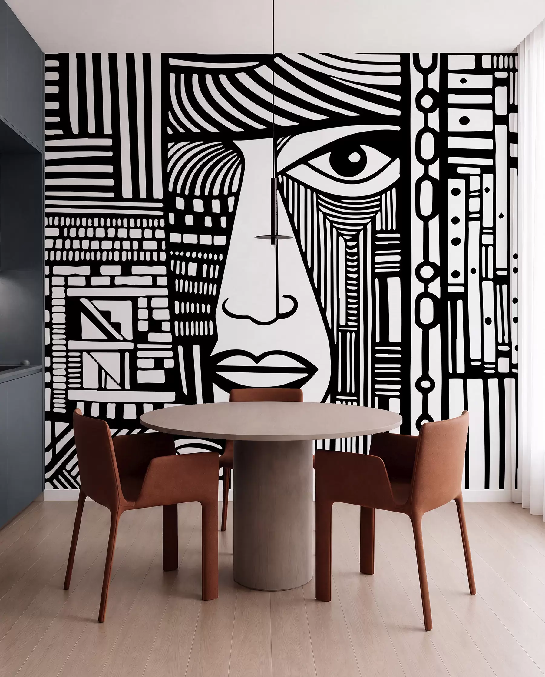 wall murals Апстрактно лице u98713