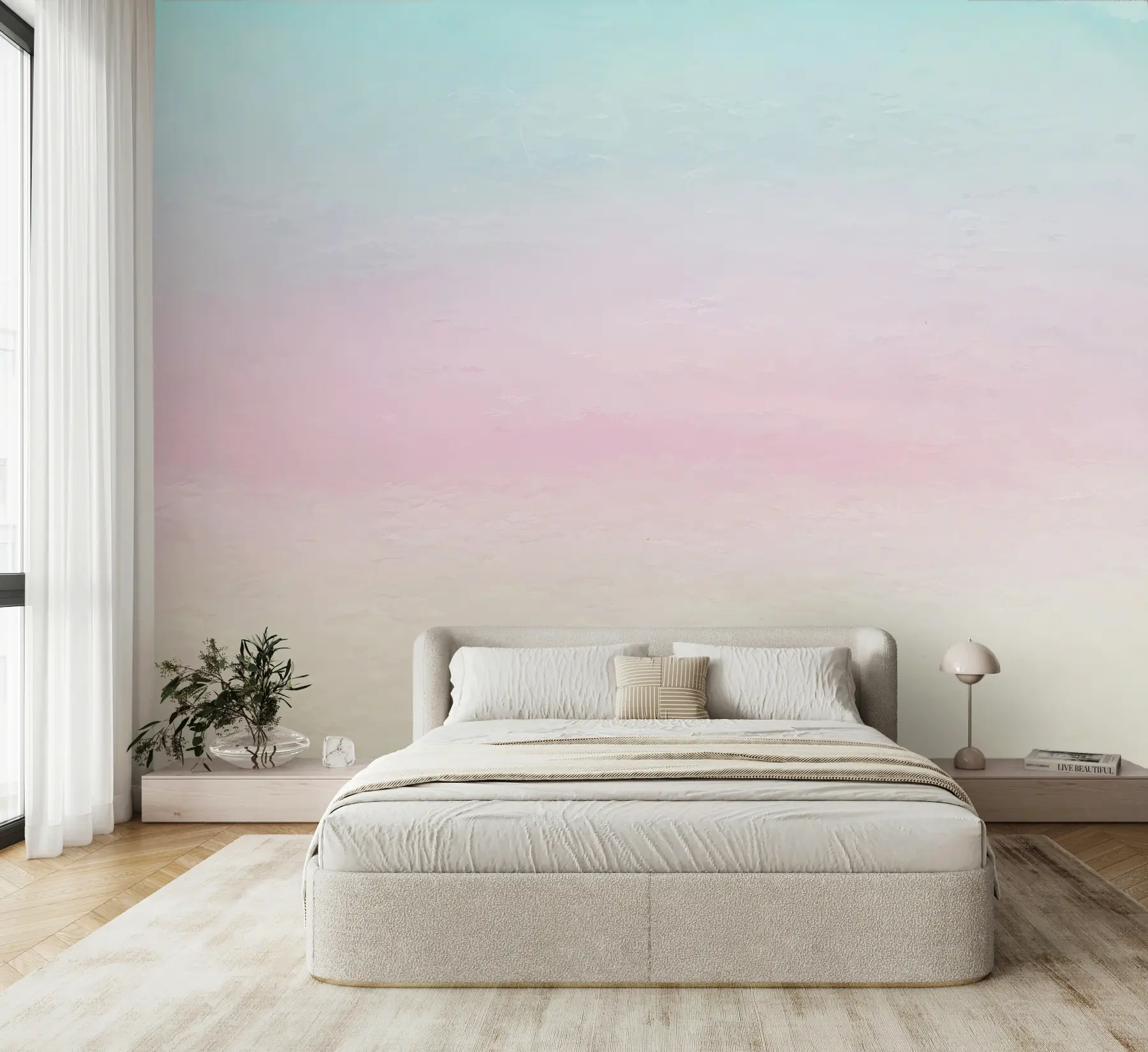 wall murals Омбре у розе и плавом стилу u98238