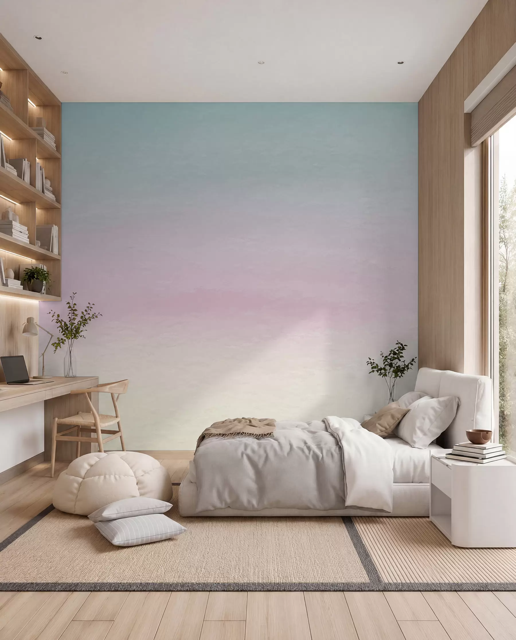 wall murals Омбре у розе и плавом стилу u98238