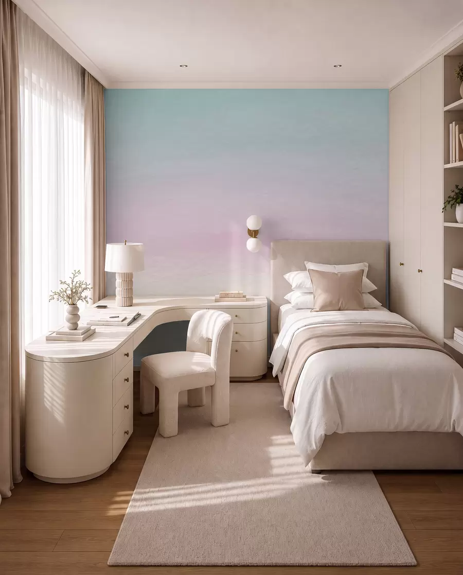 wall murals Prelaz iz ružičaste u plavu u98238