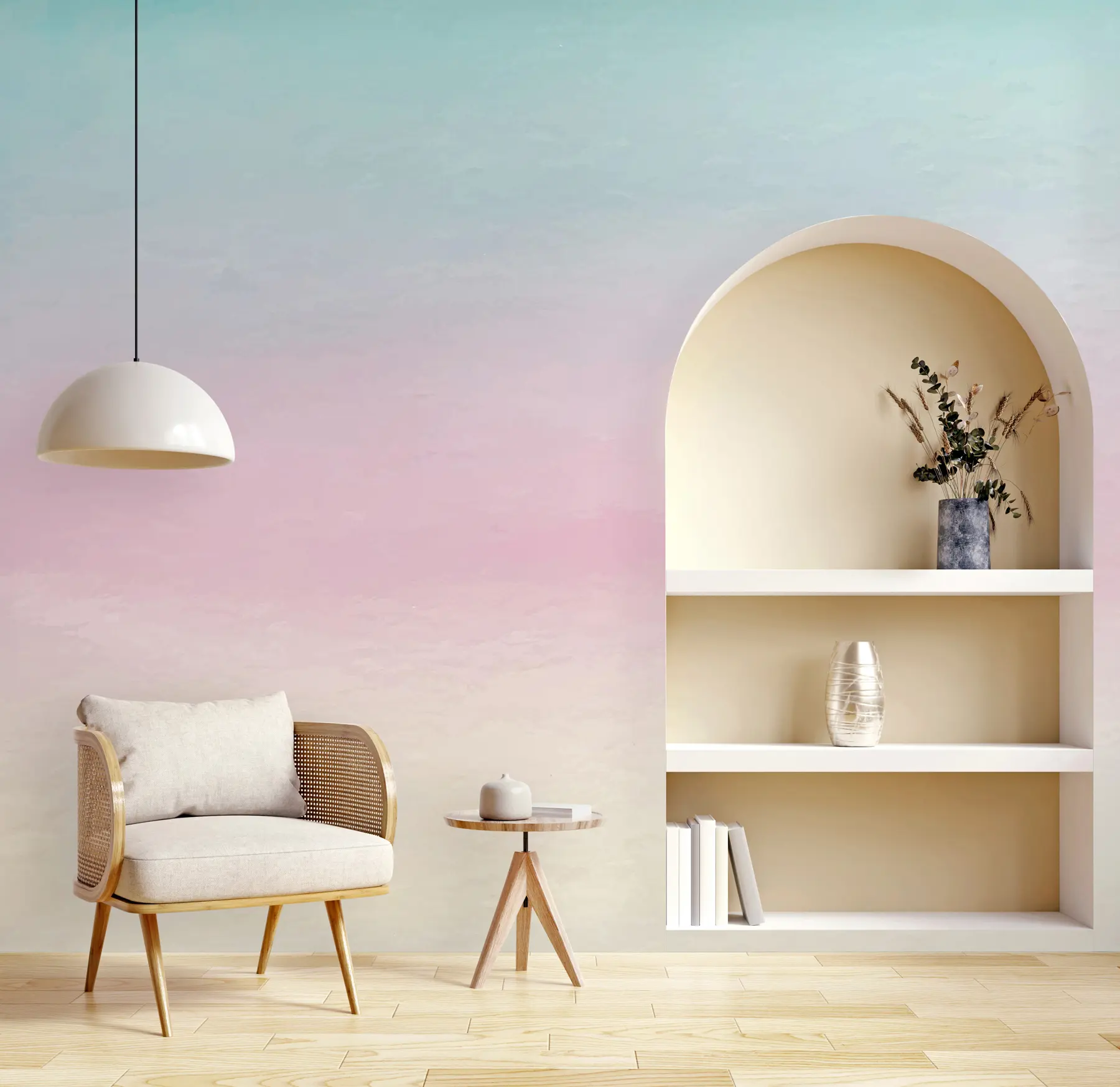 wall murals Омбре у розе и плавом стилу u98238
