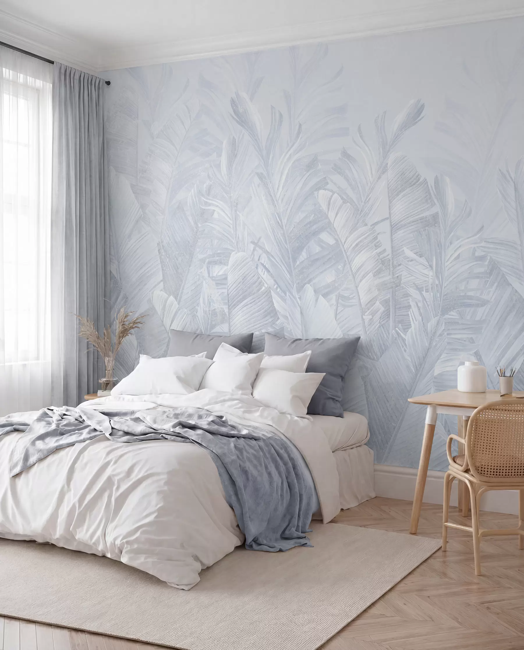 wall murals Тренд листови су тропско плави u98951v5