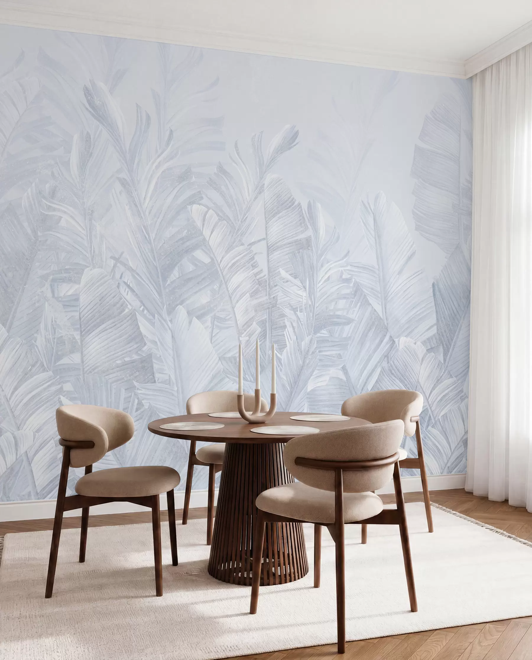 wall murals Тренд листови су тропско плави u98951v5