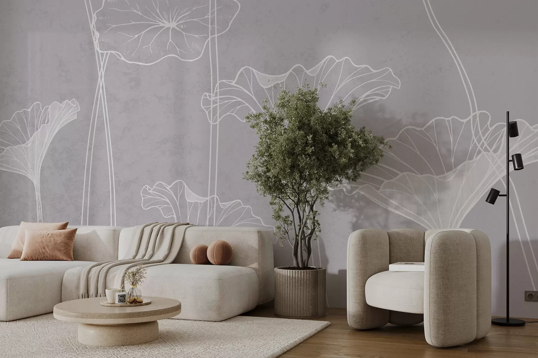 wall murals Цвеће у минималистичком стилу u98684