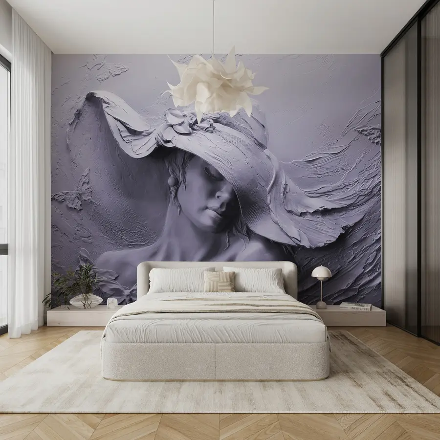wall murals Жена у шеширу 3Д u62592v3