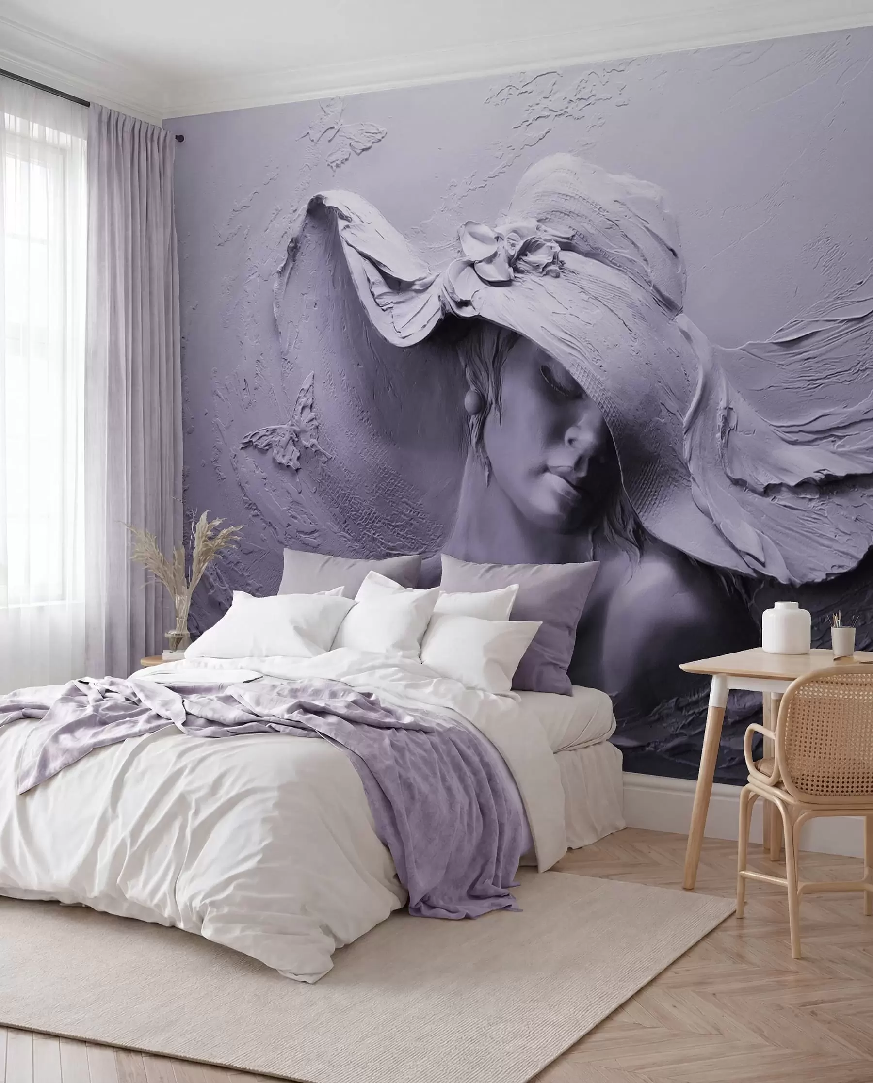 wall murals Жена у шеширу 3Д u62592v3