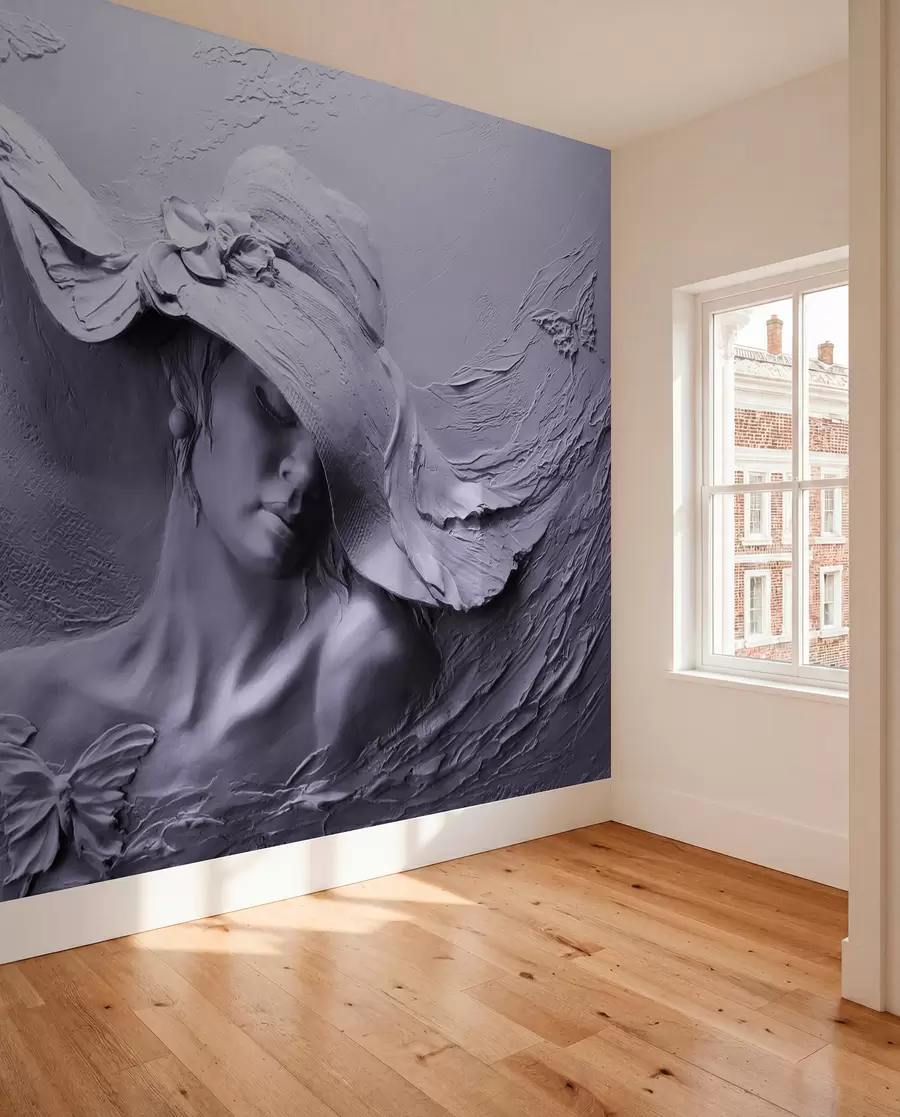 wall murals Жена у шеширу 3Д u62592v3