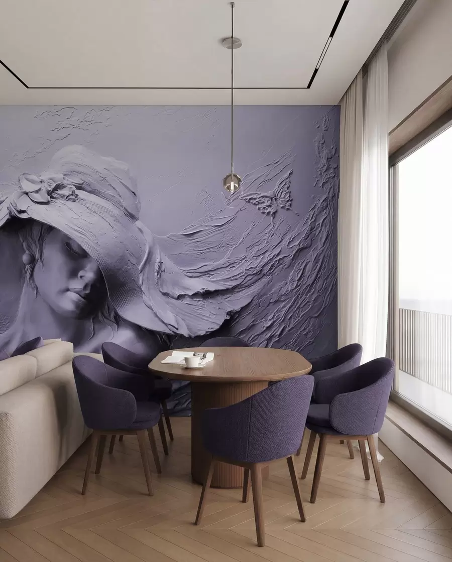 wall murals Жена у шеширу 3Д u62592v3
