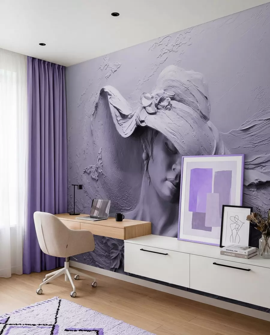 wall murals Жена у шеширу 3Д u62592v3