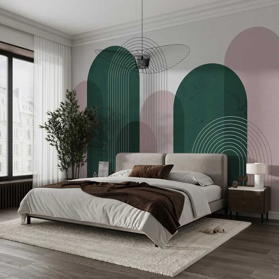 wall murals Апстрактни плави и беж лукови u73098v3