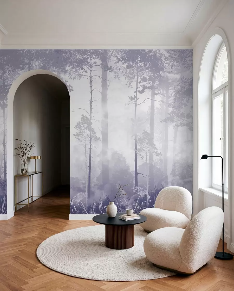wall murals Lila šumski veo u94439v4