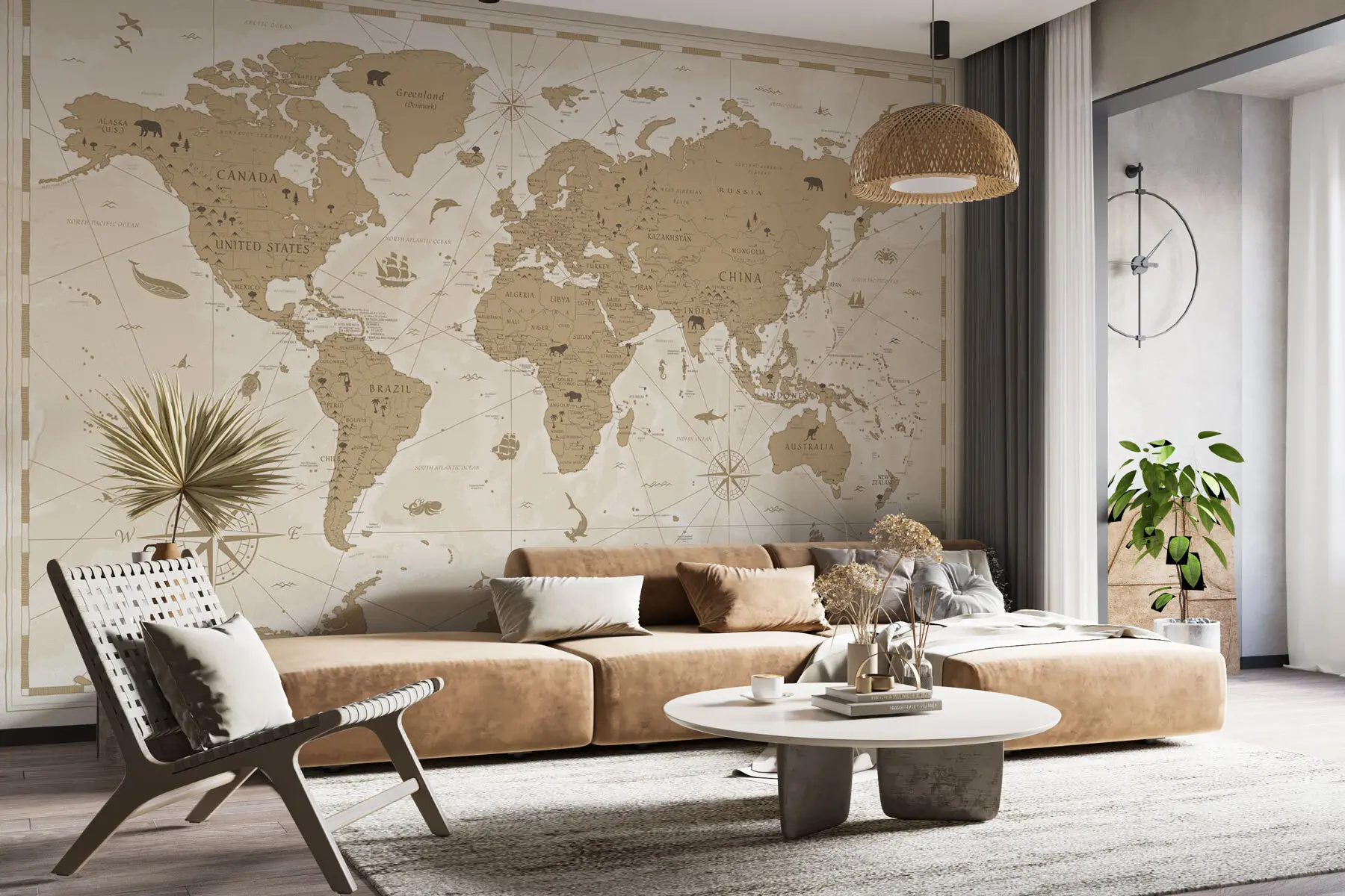 wall murals Винтаге мапа света u99074