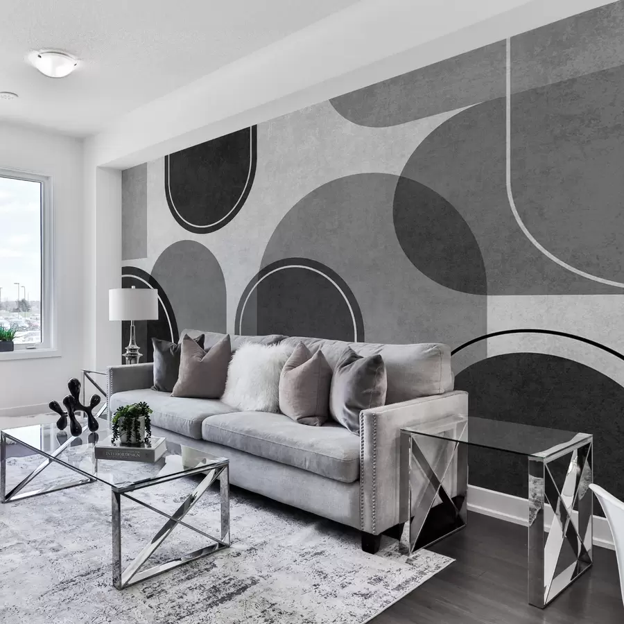 wall murals Сиви геометријски лукови  u99095v2
