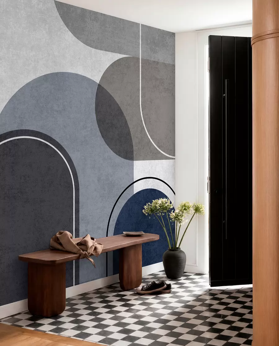 wall murals Плави геометријски лукови u99095v3