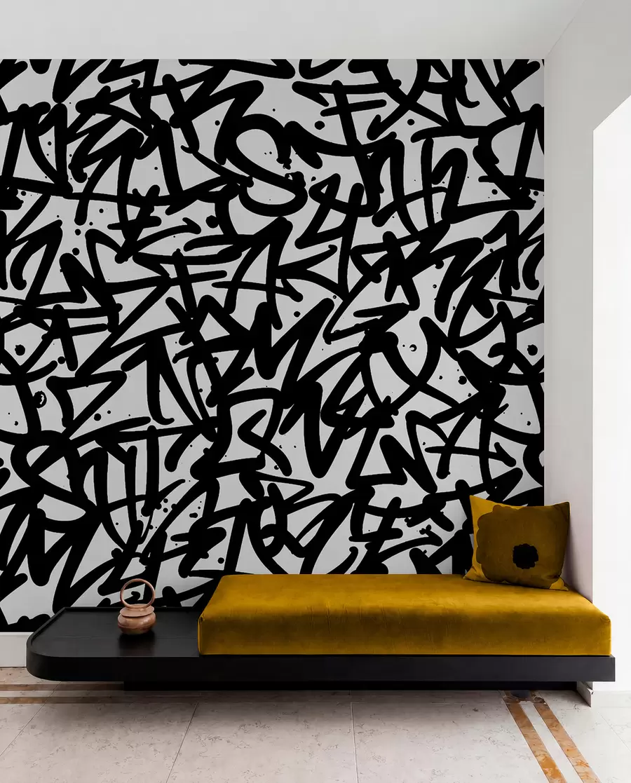 wall murals Емоција графита: црна u99087v3